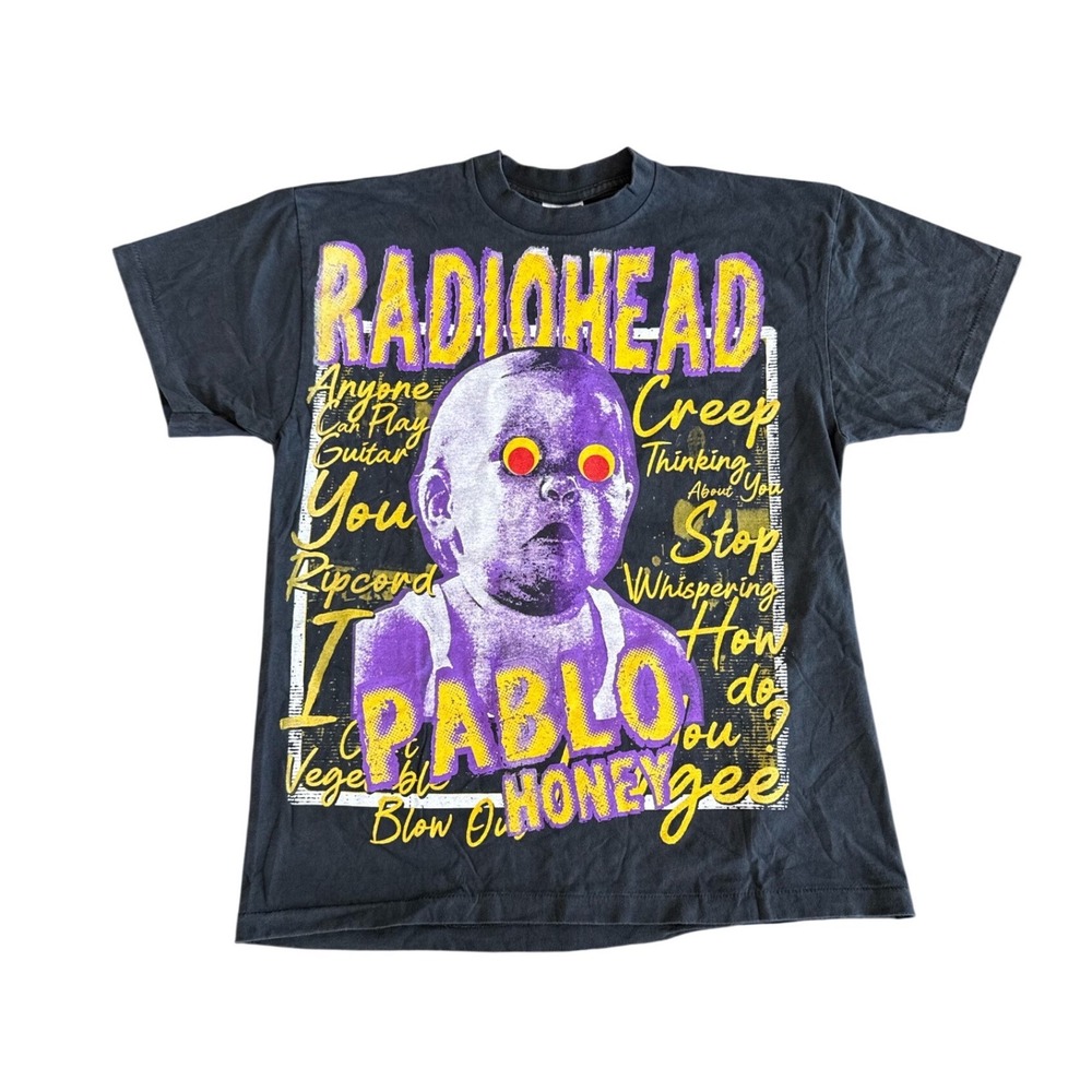 Vintage Radiohead Pablo Honey Band T-Shirt 90's Rock Size Large REPRINT